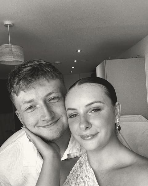 Tallulah and Thomas cheek to cheek